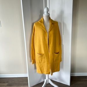 Fever Long Cardigan NWT  Cuffed Sleeve Color -Pale Ale (Gold)